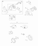 Flywheel Rewind Starter Diagram and Parts List for 091232-1369-E1  Briggs and Stratton Engine